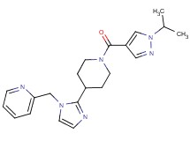 2-[(2-{1-[(1-isopropyl-1H-pyrazol-4-yl)carbonyl]piperidin-4-yl}-1H-imidazol-1-yl)methyl]pyridine