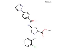 methyl (4S)-1-(2-chlorobenzyl)-4-{[4-(1H-pyrazol-1-yl)benzoyl]amino}-L-prolinate