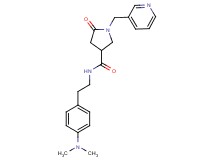 N-{2-[4-(dimethylamino)phenyl]ethyl}-5-oxo-1-(3-pyridinylmethyl)-3-pyrrolidinecarboxamide