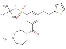 N-(tert-butyl)-3-[(4-methyl-1,4-diazepan-1-yl)carbonyl]-5-[(2-thienylmethyl)amino]benzenesulfonamide