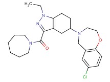 4-[3-(1-azepanylcarbonyl)-1-ethyl-4,5,6,7-tetrahydro-1H-indazol-5-yl]-7-chloro-2,3,4,5-tetrahydro-1,4-benzoxazepine