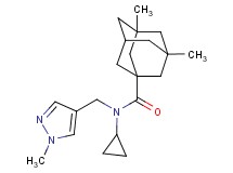 N-cyclopropyl-3,5-dimethyl-N-[(1-methyl-1H-pyrazol-4-yl)methyl]adamantane-1-carboxamide