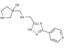 3-[({[3-(4-pyridinyl)-1H-1,2,4-triazol-5-yl]methyl}amino)methyl]-3-pyrrolidinol dihydrochloride