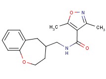 3,5-dimethyl-N-(2,3,4,5-tetrahydro-1-benzoxepin-4-ylmethyl)isoxazole-4-carboxamide