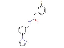 2-(3-fluorophenyl)-N-[3-(1H-pyrazol-1-yl)benzyl]acetamide