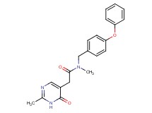 N-methyl-2-(2-methyl-6-oxo-1,6-dihydro-5-pyrimidinyl)-N-(4-phenoxybenzyl)acetamide