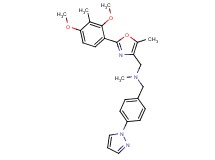 1-[2-(2,4-dimethoxy-3-methylphenyl)-5-methyl-1,3-oxazol-4-yl]-N-methyl-N-[4-(1H-pyrazol-1-yl)benzyl]methanamine