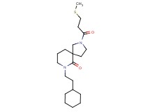 7-(2-cyclohexylethyl)-2-[3-(methylthio)propanoyl]-2,7-diazaspiro[4.5]decan-6-one