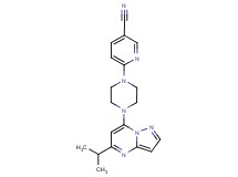 6-[4-(5-isopropylpyrazolo[1,5-a]pyrimidin-7-yl)-1-piperazinyl]nicotinonitrile