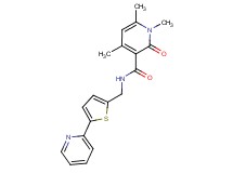 1,4,6-trimethyl-2-oxo-N-[(5-pyridin-2-yl-2-thienyl)methyl]-1,2-dihydropyridine-3-carboxamide
