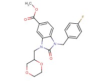 methyl 3-(1,4-dioxan-2-ylmethyl)-1-(4-fluorobenzyl)-2-oxo-2,3-dihydro-1H-benzimidazole-5-carboxylate