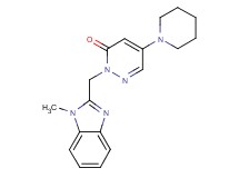 2-[(1-methyl-1H-benzimidazol-2-yl)methyl]-5-piperidin-1-ylpyridazin-3(2H)-one