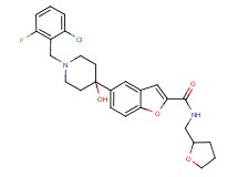 5-[1-(2-chloro-6-fluorobenzyl)-4-hydroxy-4-piperidinyl]-N-(tetrahydro-2-furanylmethyl)-1-benzofuran-2-carboxamide