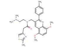 N-{[5,8-dimethoxy-2-(4-methylphenyl)-3-quinolinyl]methyl}-N-[2-(dimethylamino)ethyl]-2-(2-methyl-1,3-thiazol-4-yl)acetamide