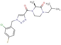 (3S*)-4-{[1-(2-chloro-4-fluorobenzyl)-1H-1,2,3-triazol-4-yl]carbonyl}-1-isobutyl-3-methyl-2-piperazinone