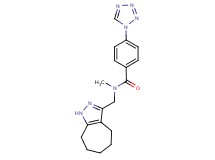 N-(1,4,5,6,7,8-hexahydrocyclohepta[c]pyrazol-3-ylmethyl)-N-methyl-4-(1H-tetrazol-1-yl)benzamide
