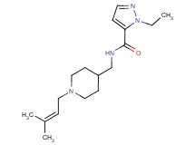 1-ethyl-N-{[1-(3-methylbut-2-en-1-yl)piperidin-4-yl]methyl}-1H-pyrazole-5-carboxamide