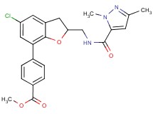 methyl 4-[5-chloro-2-({[(1,3-dimethyl-1H-pyrazol-5-yl)carbonyl]amino}methyl)-2,3-dihydro-1-benzofuran-7-yl]benzoate