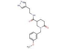 1-(3-methoxybenzyl)-6-oxo-N-[2-(1H-pyrazol-4-yl)ethyl]-3-piperidinecarboxamide