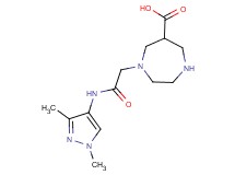 1-{2-[(1,3-dimethyl-1H-pyrazol-4-yl)amino]-2-oxoethyl}-1,4-diazepane-6-carboxylic acid