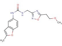 N-{[5-(2-methoxyethyl)-1,2,4-oxadiazol-3-yl]methyl}-N'-(2-methyl-1-benzofuran-5-yl)urea