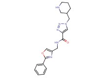 N-[(2-phenyl-1,3-oxazol-4-yl)methyl]-1-(piperidin-3-ylmethyl)-1H-1,2,3-triazole-4-carboxamide