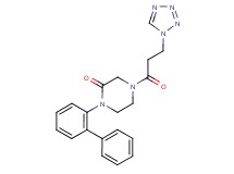 1-(2-biphenylyl)-4-[3-(1H-tetrazol-1-yl)propanoyl]-2-piperazinone
