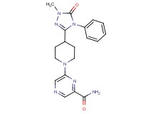 6-[4-(1-methyl-5-oxo-4-phenyl-4,5-dihydro-1H-1,2,4-triazol-3-yl)piperidin-1-yl]pyrazine-2-carboxamide