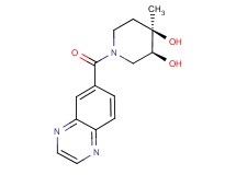 (3S*,4R*)-4-methyl-1-(quinoxalin-6-ylcarbonyl)piperidine-3,4-diol