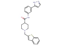 1-(1-benzothien-2-ylmethyl)-N-[3-(1H-pyrazol-5-yl)phenyl]-4-piperidinecarboxamide