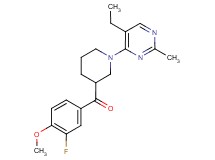 [1-(5-ethyl-2-methylpyrimidin-4-yl)piperidin-3-yl](3-fluoro-4-methoxyphenyl)methanone