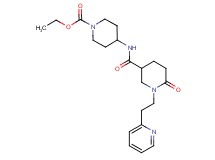 ethyl 4-[({6-oxo-1-[2-(2-pyridinyl)ethyl]-3-piperidinyl}carbonyl)amino]-1-piperidinecarboxylate
