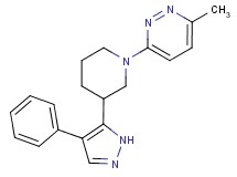 3-methyl-6-[3-(4-phenyl-1H-pyrazol-5-yl)piperidin-1-yl]pyridazine