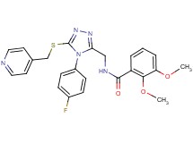 N-({4-(4-fluorophenyl)-5-[(4-pyridinylmethyl)thio]-4H-1,2,4-triazol-3-yl}methyl)-2,3-dimethoxybenzamide