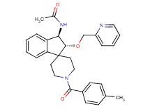 N-[(2R*,3R*)-1'-(4-methylbenzoyl)-2-(2-pyridinylmethoxy)-2,3-dihydrospiro[indene-1,4'-piperidin]-3-yl]acetamide