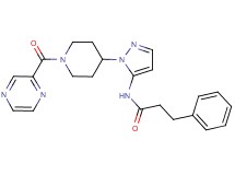 3-phenyl-N-{1-[1-(2-pyrazinylcarbonyl)-4-piperidinyl]-1H-pyrazol-5-yl}propanamide
