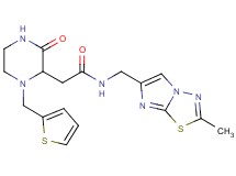 N-[(2-methylimidazo[2,1-b][1,3,4]thiadiazol-6-yl)methyl]-2-[3-oxo-1-(2-thienylmethyl)-2-piperazinyl]acetamide