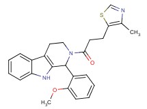 1-(2-methoxyphenyl)-2-[3-(4-methyl-1,3-thiazol-5-yl)propanoyl]-2,3,4,9-tetrahydro-1H-beta-carboline