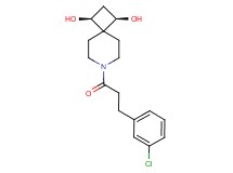 (1R*,3S*)-7-[3-(3-chlorophenyl)propanoyl]-7-azaspiro[3.5]nonane-1,3-diol