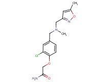 2-[2-chloro-4-({methyl[(5-methylisoxazol-3-yl)methyl]amino}methyl)phenoxy]acetamide