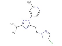 4-{5-[2-(4-chloro-1H-pyrazol-1-yl)ethyl]-3-isopropyl-1H-1,2,4-triazol-1-yl}-2-methylpyridine