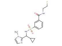 3-({[cyclopropyl(1-methyl-1H-imidazol-2-yl)methyl]amino}sulfonyl)-N-(2-fluoroethyl)benzamide