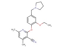 2-[2-ethoxy-4-(pyrrolidin-1-ylmethyl)phenoxy]-4,6-dimethylnicotinonitrile