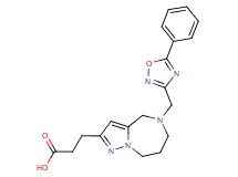3-{5-[(5-phenyl-1,2,4-oxadiazol-3-yl)methyl]-5,6,7,8-tetrahydro-4H-pyrazolo[1,5-a][1,4]diazepin-2-yl}propanoic acid