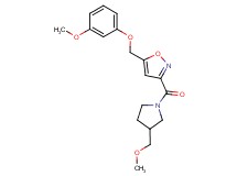 3-{[3-(methoxymethyl)-1-pyrrolidinyl]carbonyl}-5-[(3-methoxyphenoxy)methyl]isoxazole