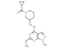 N-{[1-(cyclopropylcarbonyl)-3-piperidinyl]methyl}-6-ethyl-1-methyl-1H-pyrazolo[3,4-d]pyrimidin-4-amine