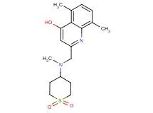 2-{[(1,1-dioxidotetrahydro-2H-thiopyran-4-yl)(methyl)amino]methyl}-5,8-dimethylquinolin-4-ol