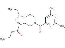 ethyl 5-[(2,6-dimethyl-4-pyrimidinyl)carbonyl]-1-ethyl-4,5,6,7-tetrahydro-1H-pyrazolo[4,3-c]pyridine-3-carboxylate