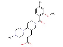 3-[(3R*,4S*)-1-(2-methoxy-4-methylbenzoyl)-4-(4-methylpiperazin-1-yl)piperidin-3-yl]propanoic acid