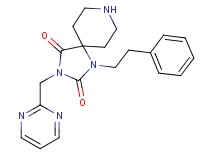 1-(2-phenylethyl)-3-(2-pyrimidinylmethyl)-1,3,8-triazaspiro[4.5]decane-2,4-dione hydrochloride